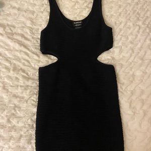 Black Spandex Bebe Mini Dress - M/L